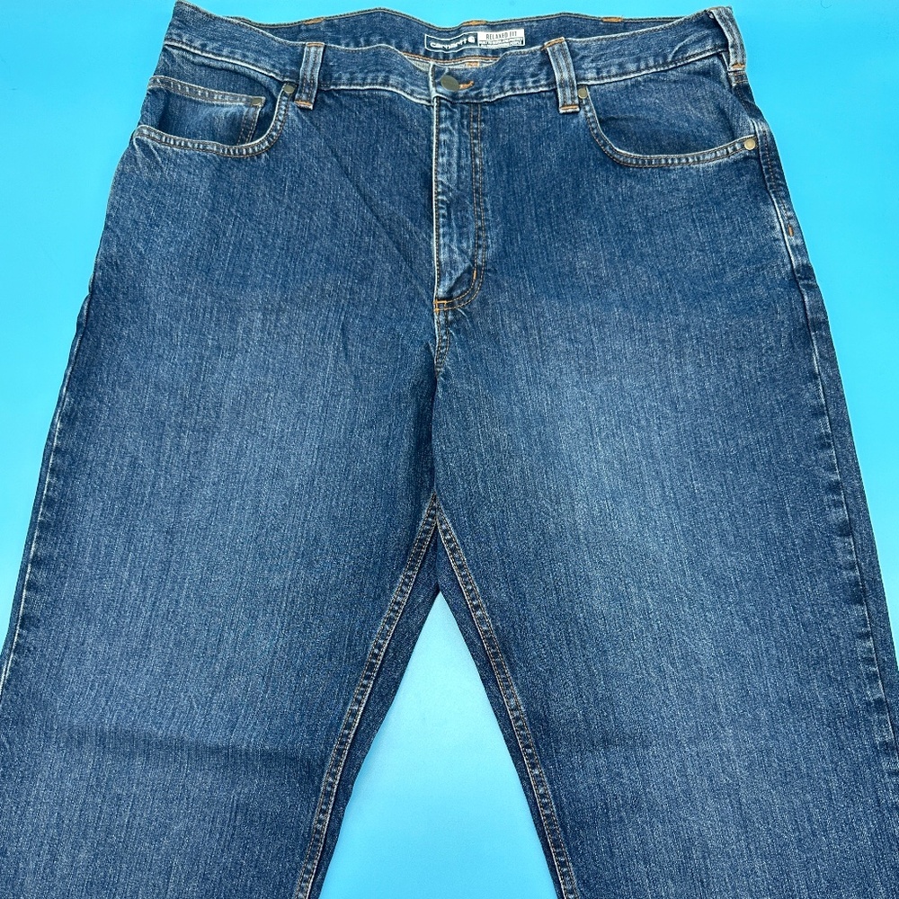 Carhartt Relaxed Fit 5-Pocket Heavyweight Denim Jeans Men's 38x36 BD5119-M - Picture 3 of 10